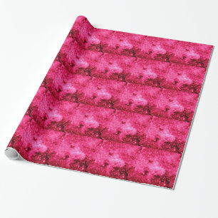 Papel De Presente Estrelas Rosa Quentes