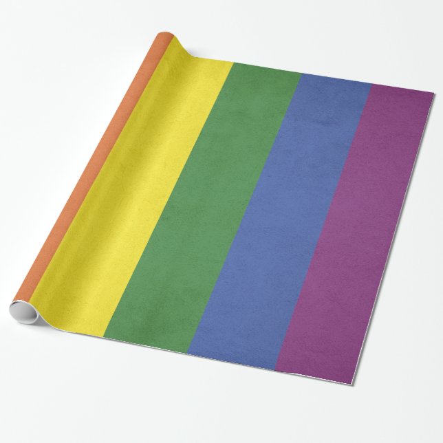 Papel De Presente Estrias arco-íris (Desenrolado)