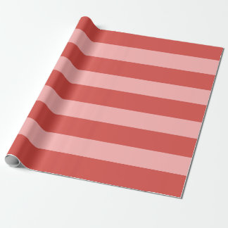 Papel De Presente Estrias de Adoração Rosa e Coral