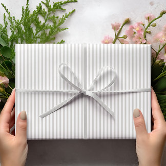 Papel De Presente Estrias De Cinzas De Pérolas Elegantes