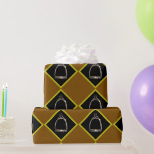 Papel De Presente estribos em diamantes 
