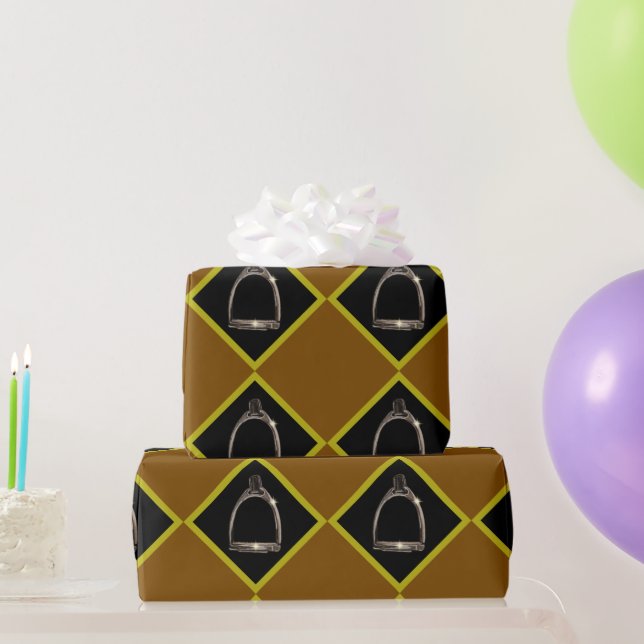 Papel De Presente estribos em diamantes  (Presentes para festas)