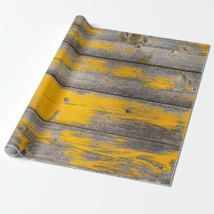 Papel De Presente Estrutura de madeira de textura amarela