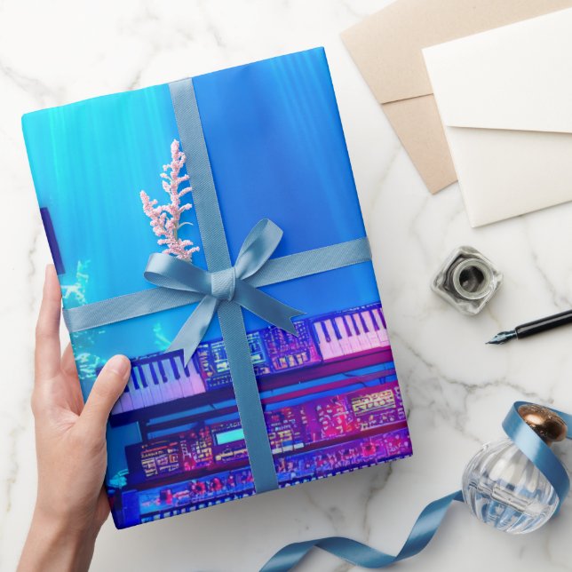 Papel De Presente Estúdio de Música Subaquático (Presentear)