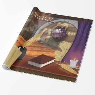 Papel De Presente Estudo de Escriba Medieval