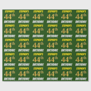 Papel De Presente Esverdeie, falso/ouro de imitação, "44o