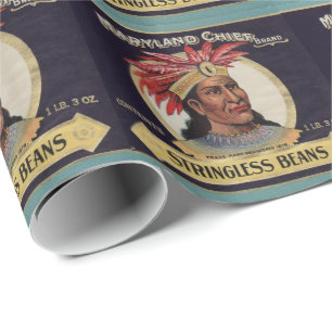 Papel De Presente Etiqueta de Beans sem Cordas Chefe de Maryland, 19