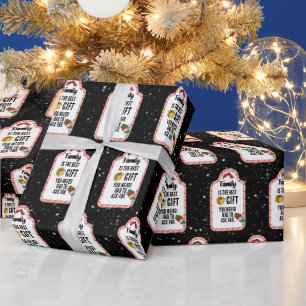 Papel De Presente Etiquetas de presentes para canas de Natal da famí