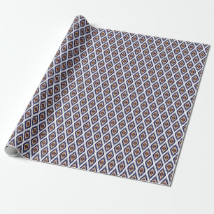 Papel De Presente Etnia Tribal Motif: Padrão Ikat.