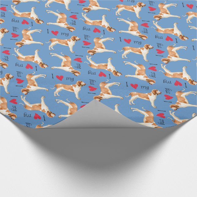 Papel De Presente Eu amo meu Bracco Italiano (Ponta)