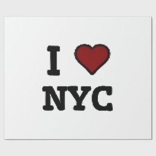 Papel De Presente Eu Amo NYC coração
