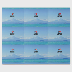 Papel De Presente "Eu Amo o Japão," Monte Fuji