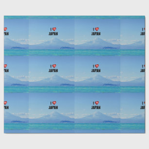 Papel De Presente "Eu Amo o Japão," Monte Fuji