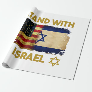 Papel De Presente Eu Apoio a Camiseta de Israel Eu Apoio a Israel Am