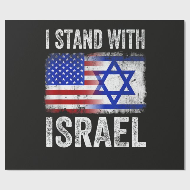 Papel De Presente Eu apoio Israel (Aberto)