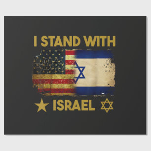 Papel De Presente Eu Apoio Israel Bandeira da América