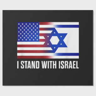 Papel De Presente Eu Apoio Israel Patriótico