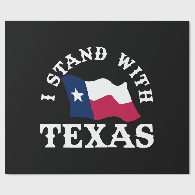 Papel De Presente Eu Apoio o Texas (Aberto)