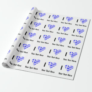 Papel De Presente Eu (Coração da Bandeira Grega) Seu Texto