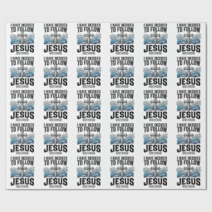 Papel De Presente Eu Decidi Seguir Jesus Camiseta Vintage