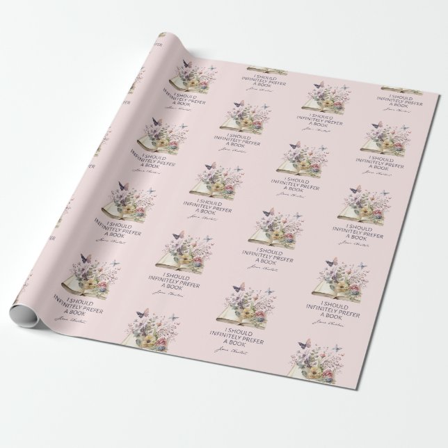 Papel De Presente Eu Deveria Preferir Infinitamente Um Livro II - Ja (Desenrolado)