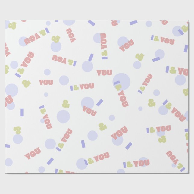 Papel De Presente Eu e Você Embrulho de Presente Personalizado - Pas (Aberto)