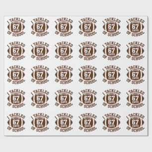 Papel De Presente Eu Enfrentei 67 Dias de Fantasia de Futebol Escola