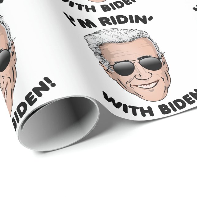 Papel De Presente Eu estou ridin com Biden (Ponta do rolo)