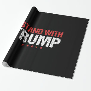 Papel De Presente Eu fico com Trump
