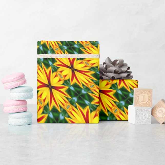Papel De Presente Eu Gosto De Flores Únicas (Chá de bebê)