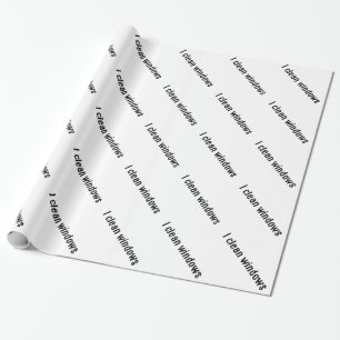 Papel De Presente Eu limpo janelas