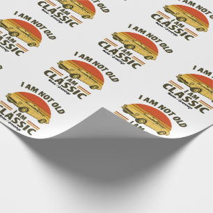 Papel De Presente Eu não sou velho, sou clássico, Design de carro re