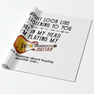 Papel De Presente Eu Posso Parecer Ouvindo Você, Mas Na Minha Cabeça