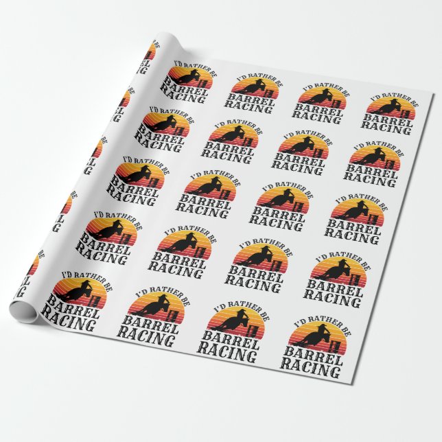 Papel De Presente Eu Preferencialmente De Corrida De Barrel (Desenrolado)