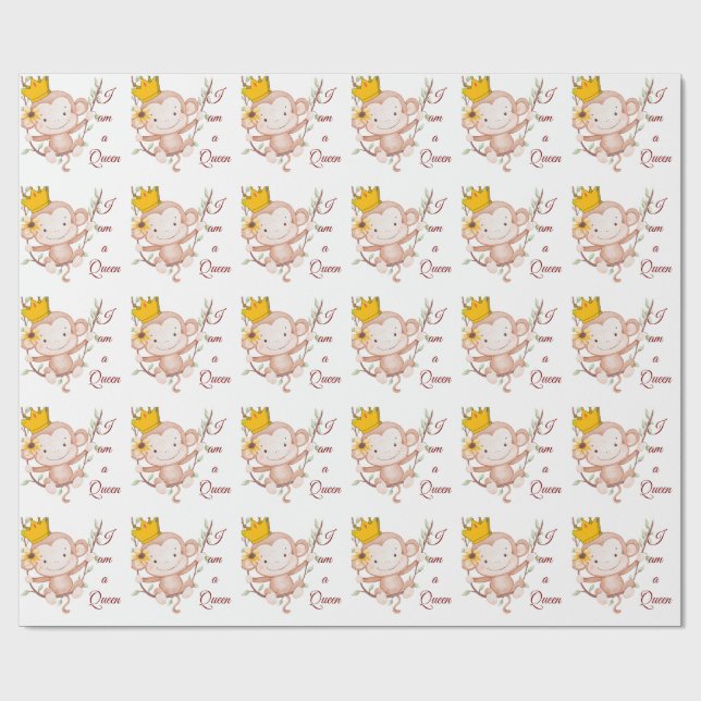Papel De Presente Eu Sou Rainha – Elegante (Aberto)