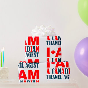 Papel De Presente Eu Sou Um Agente Viagem Canadense