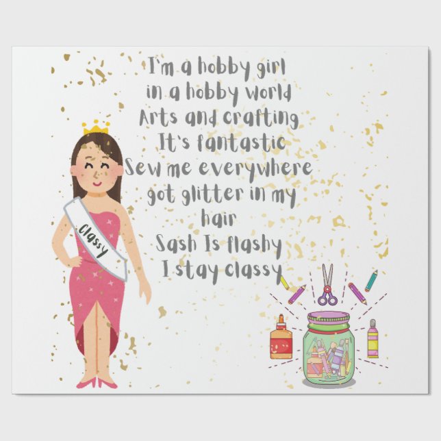 Papel De Presente Eu sou uma Hobby Girl no Hobby World (Aberto)