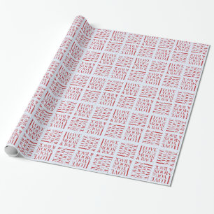 Papel De Presente Eu te amo à lua e à parte traseira