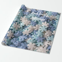 Eu te amo com uma bela mensagem de flocos de neve!