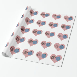 Papel De Presente Eu te amo mirtilo muito bonito engraçado de Kawai