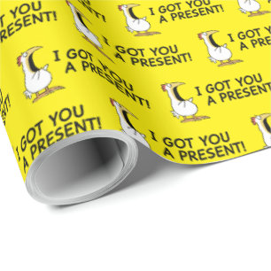 Papel De Presente EU TE DEI UM PRESENTE! frango gritando