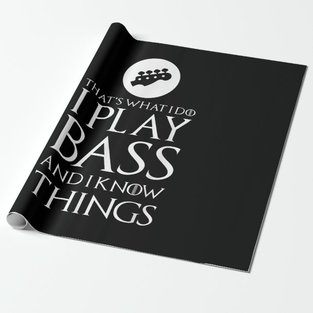 Papel De Presente Eu Toco Violão Bass Engraçado (Desenrolado)