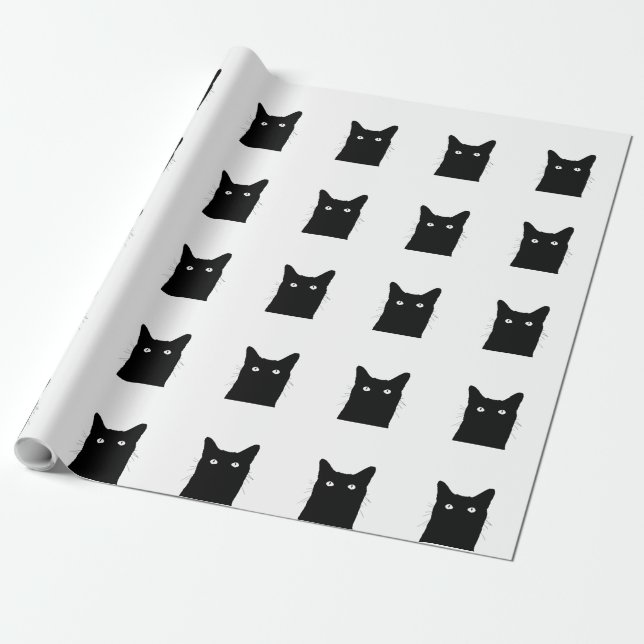 Papel De Presente Eu vejo Cat Click para selecionar seu fundo de cor (Desenrolado)
