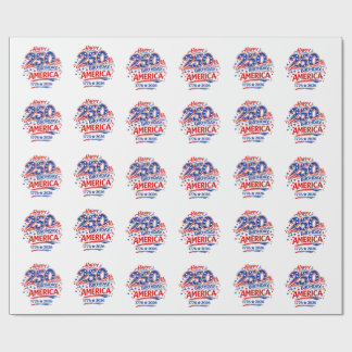 Papel De Presente EUA América 250º Aniversário Patriótico