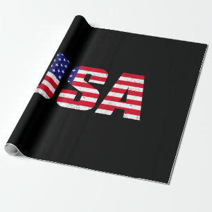 Papel De Presente EUA Bandeira Patriótica Americana Para Homens Meni