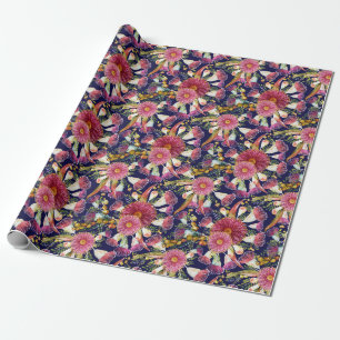 Papel De Presente Eucalyptus E Wattle Primavera Blooms