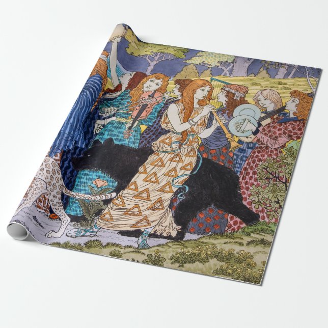 Papel De Presente Eugene Grasset - Harmony Decorative Panel (Desenrolado)