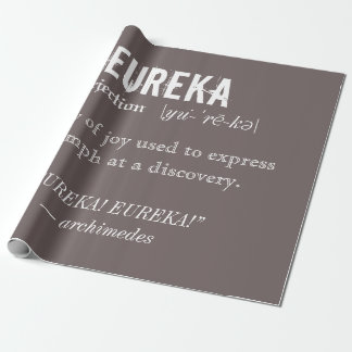 Papel De Presente Eureka Definition Archimedes Princípio Ciência