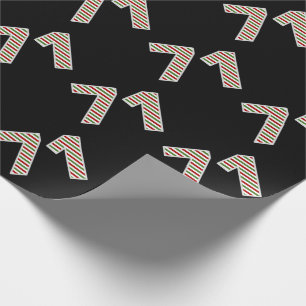 Papel De Presente Evento "71" verde, vermelho, 71 ruas no dia de Nat