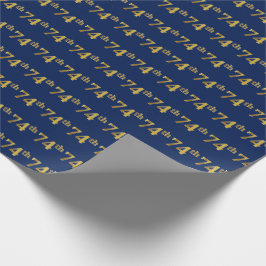Papel De Presente Evento Azul, Faux Dourado 74 (74-4)